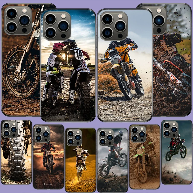 Off Road Motorcycle Adventure Phone Case For Apple Iphone 16 13 Pro Max Coque 15 14 Plus Clear 12 Mini 11 Pro Cover Cute Fundas