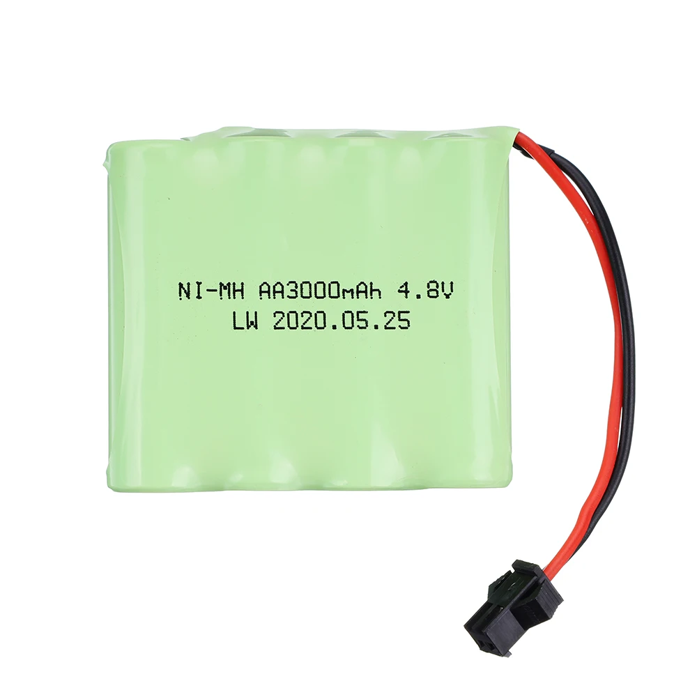 1/2/3/5/10PCS 4.8v 3000mAh NiMH Battery For RC Cars Robots Tanks Gun Boats Trucks AA With SM Plug 4.8v Rechargeable Battery Pack