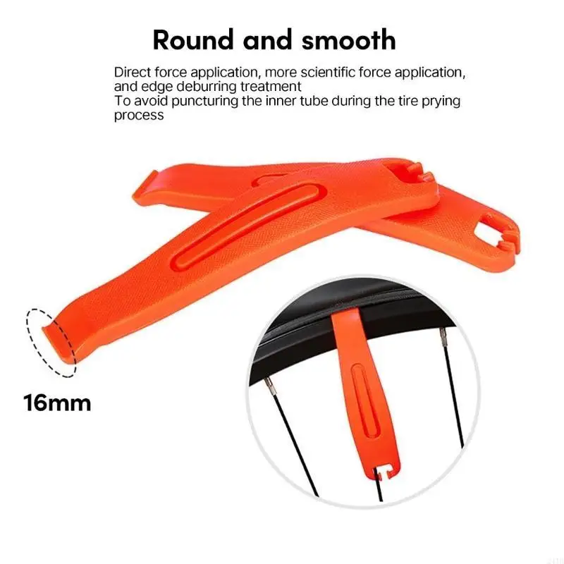 3pcs Plastic Bicycles Tire Lever Cycling Tyre Opener Breaker Portable Tire Removal Tool for Road or Mountain Bike Tires 