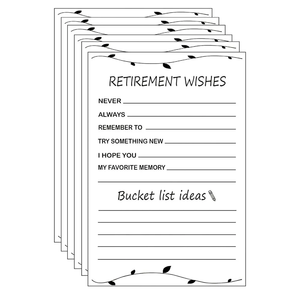 Advice and Wishes Cards Retirement Party Advice and Wishes Cards 4x6inch 50Pcs