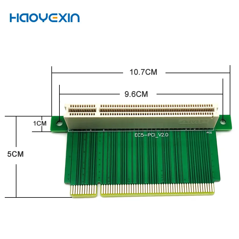 HYX PCI Male to Female Riser Extension Card Adapter 90 Degree Angled Type 32bit straight line pipe cards For  IPC Chassis 5CM