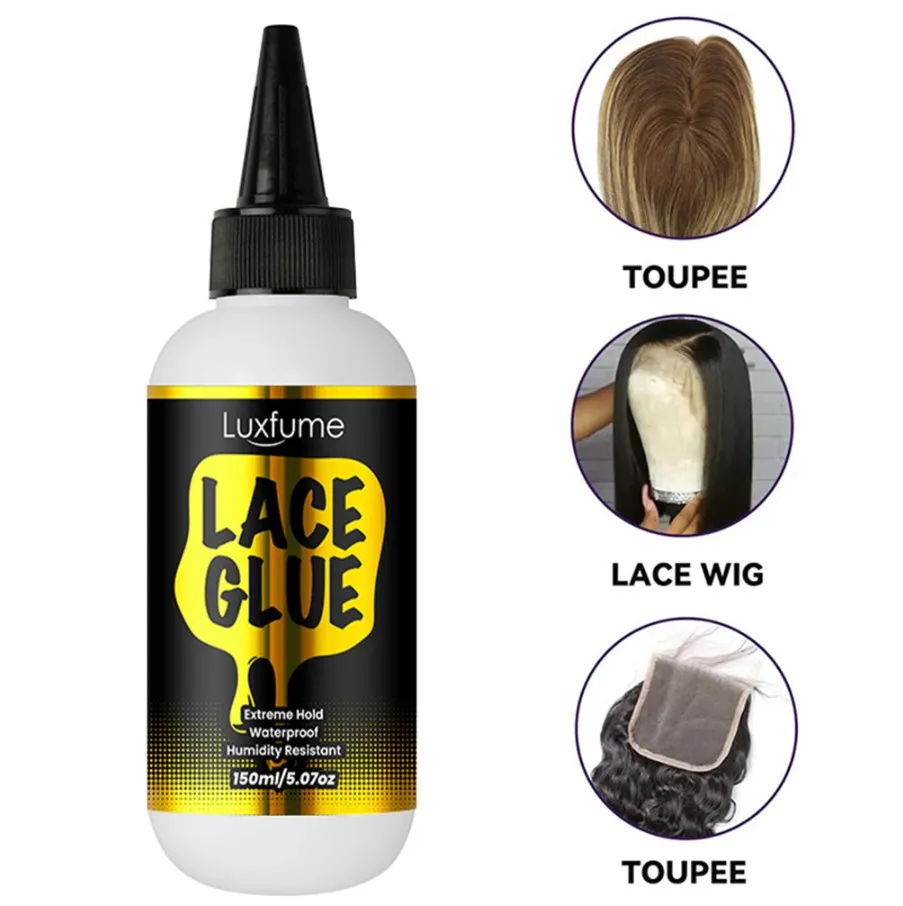 set di kit per l'installazione della parrucca colla Parrucca incollata adesivi con colla forte per il controllo del bordo impermeabile anteriore del pizzo per parrucche in pizzo