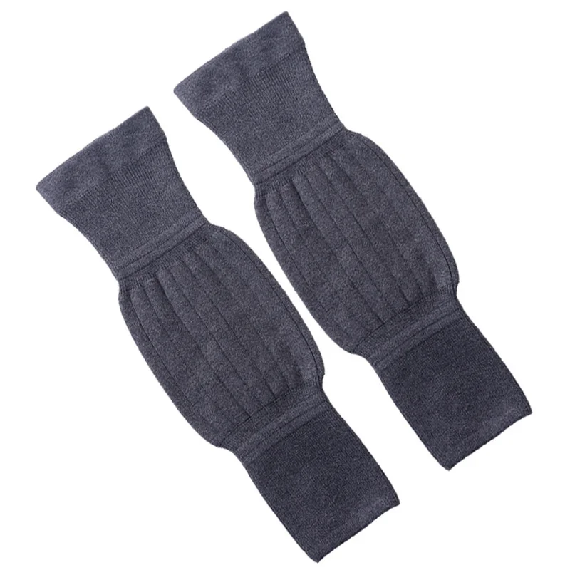 2PCS Winter Warm Wool Cashmere Leg Warmers Sleeves Thick Fleece Lined Knee Pads Brace Support Guard Protector Long Thermal Wraps