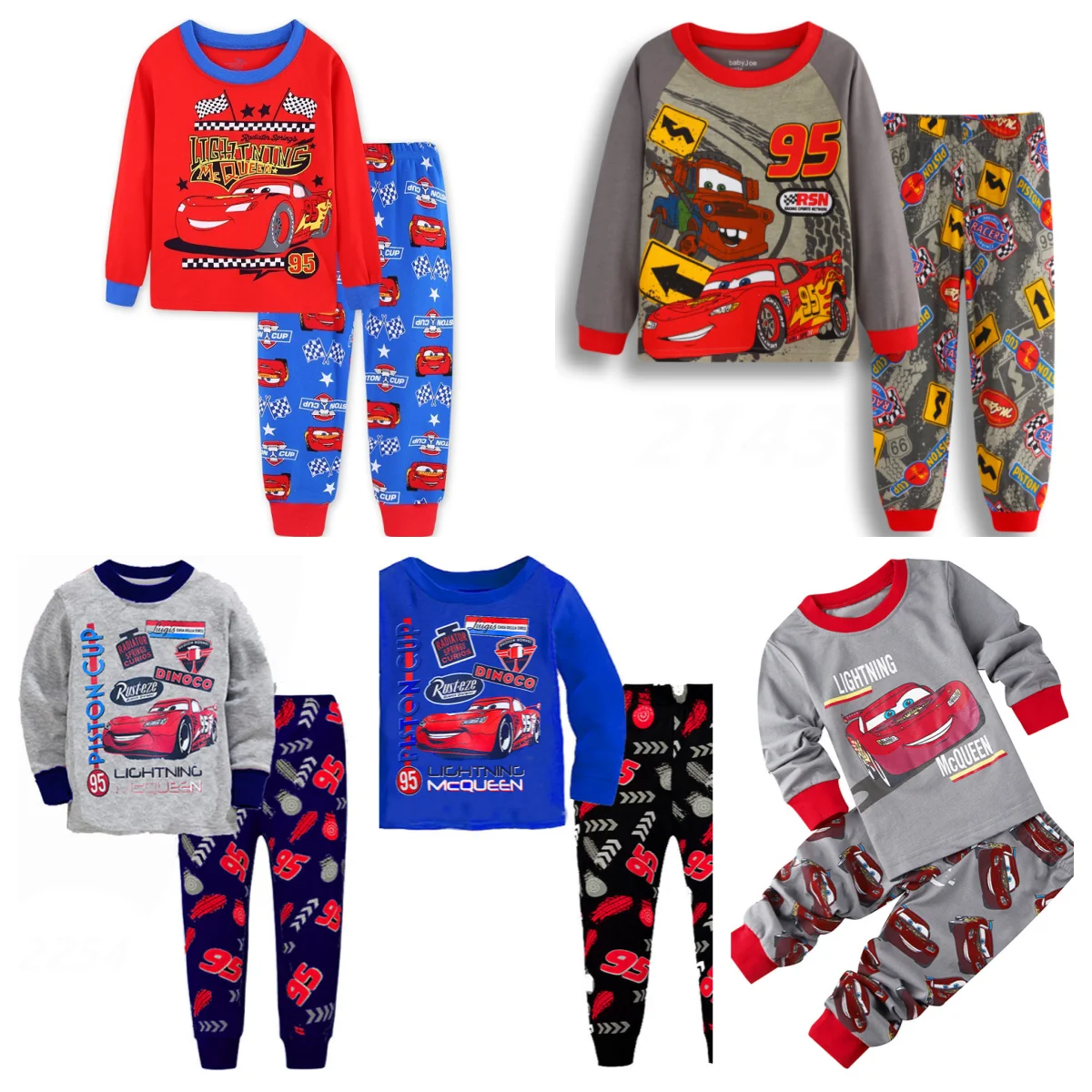 أطفال سيارات منامة 2 قطعة/المجموعة للبنين بنات ملابس المنزل الاطفال ملابس خاصة غير رسمية طويلة الأكمام منامة قيعان دعوى هدايا لطيف