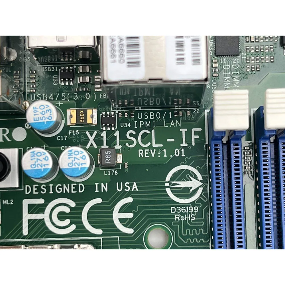 For Supermicro Server Motherboard C242  M.2 Dual Gigabit, Remote Management X11SCL-IF M-ATX