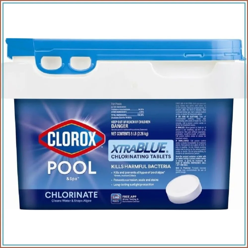 3" Chlorinating Tablets, Individually Wrapped, Kills Bacteria & Stops Algae, 5 LB