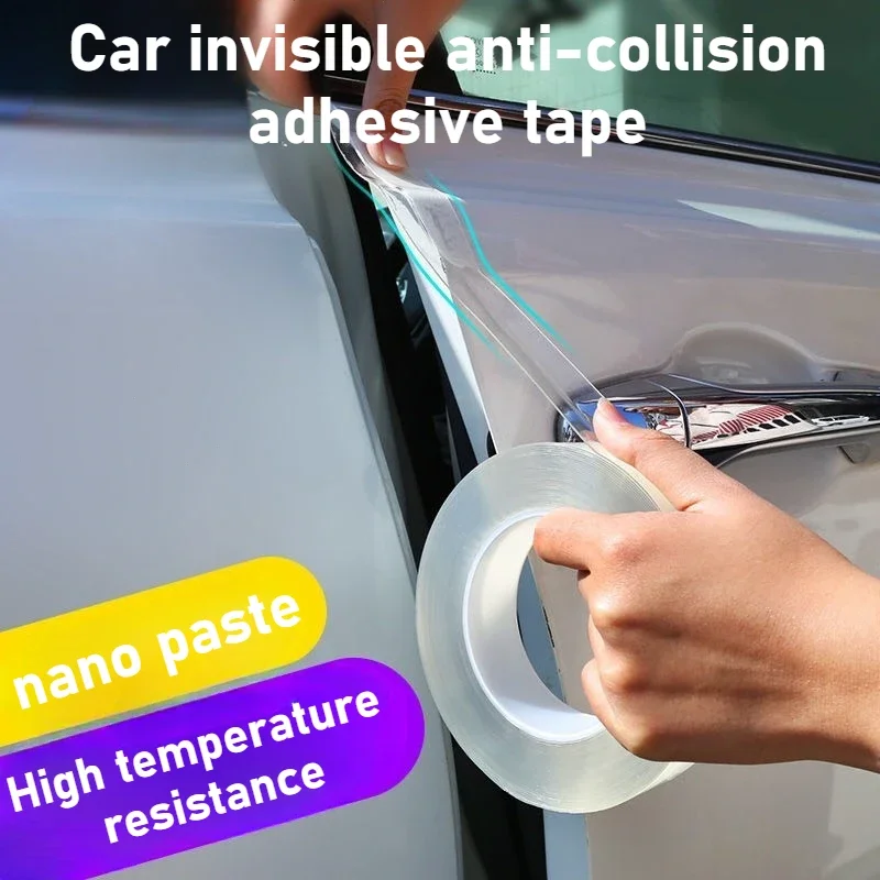 1pcs 5cm*3m Car'S Invisible Anti-Collision Sticker Bumper Rubber Strips Trunk Sticker Scratch Resistant Threshold Bar Waterproof