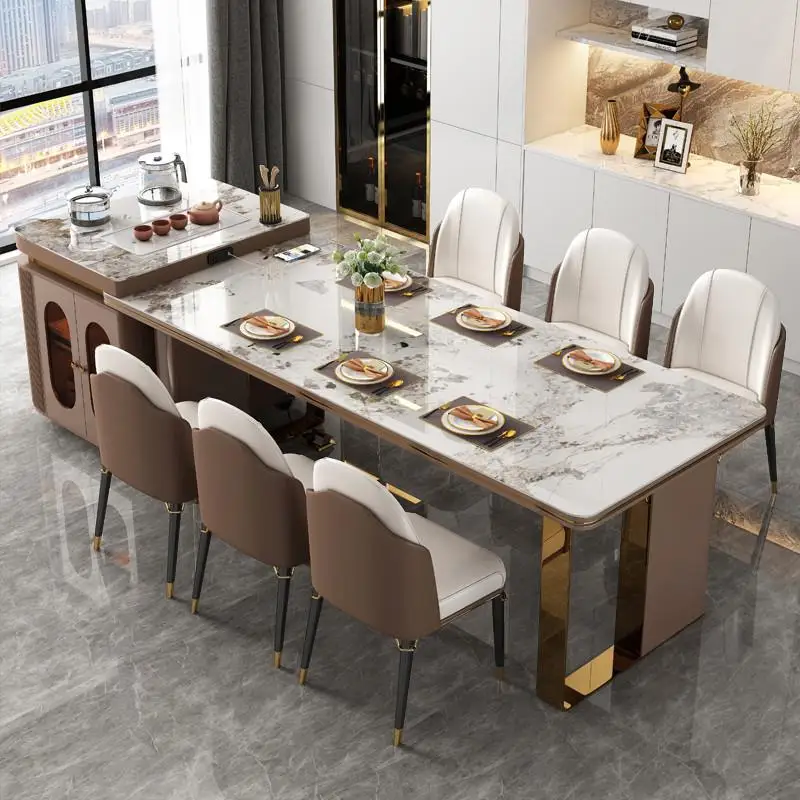 #Modern Living Room Cabinets One ActionTable Dining Table With 6 Chairs Table Chairs KitchenTable Extendable Dining home Luxury