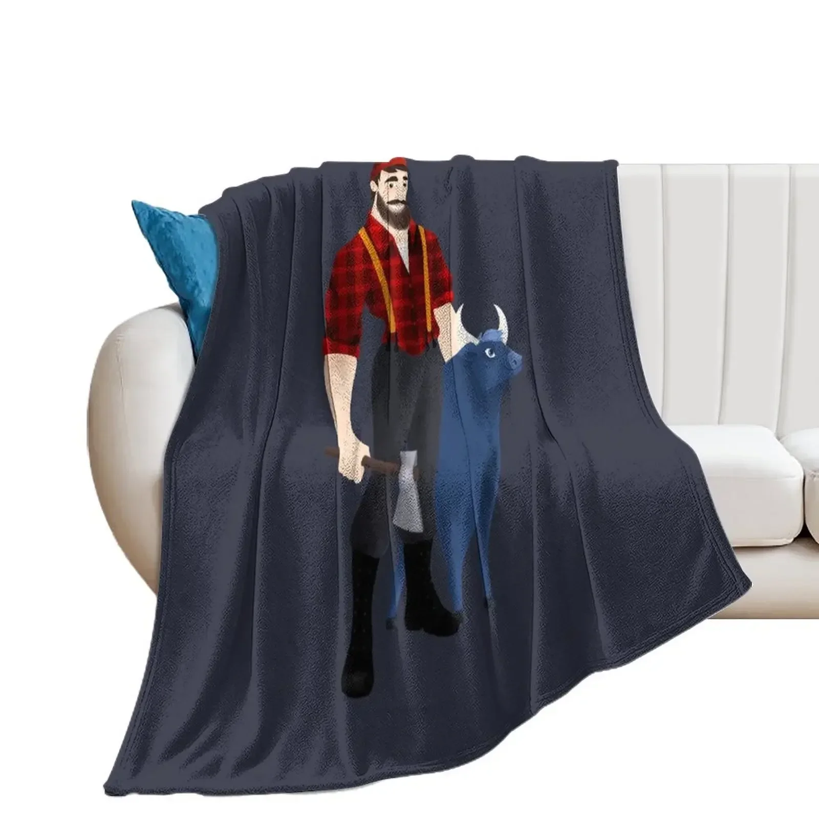 

Paul Bunyan Throw Blanket Cute Plaid Blankets Sofas Of Decoration Quilt Giant Sofa Blankets