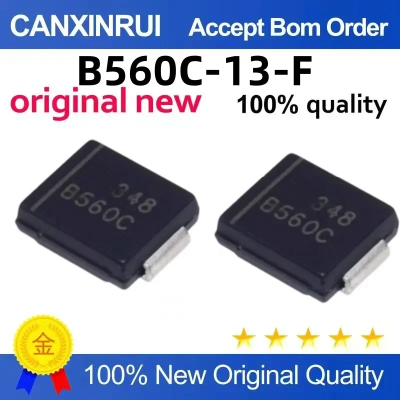 

(5-100 pieces) B560C-13-F silk screen B560C Schottky diode 5A 60V spot chip IC