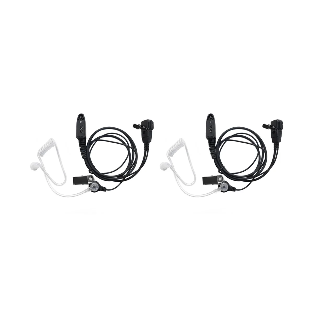 2X Air Tube Earpiece Headset Mic for Motorola GP328Plus GP344 GP388 GP328-Plus Anysecu F22 F25 W5