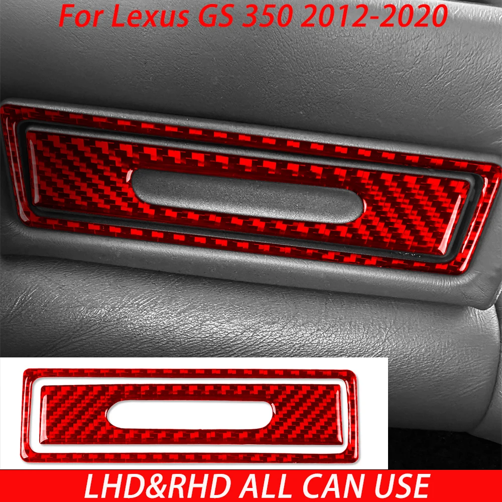 Carbon Fiber Sticker For Lexus GS 350 300 450h L10 2012 2013 2014 2015 2016 2017 2018 2019 2020 Rear Cup Holders Trim Decal Gift