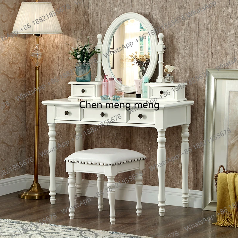 

Винтажный эстетический туалетный столик для взрослых, роскошный большой комод для девочек, туалетный столик для спальни, белый макияж, мебель Coiffeuse De Chambre