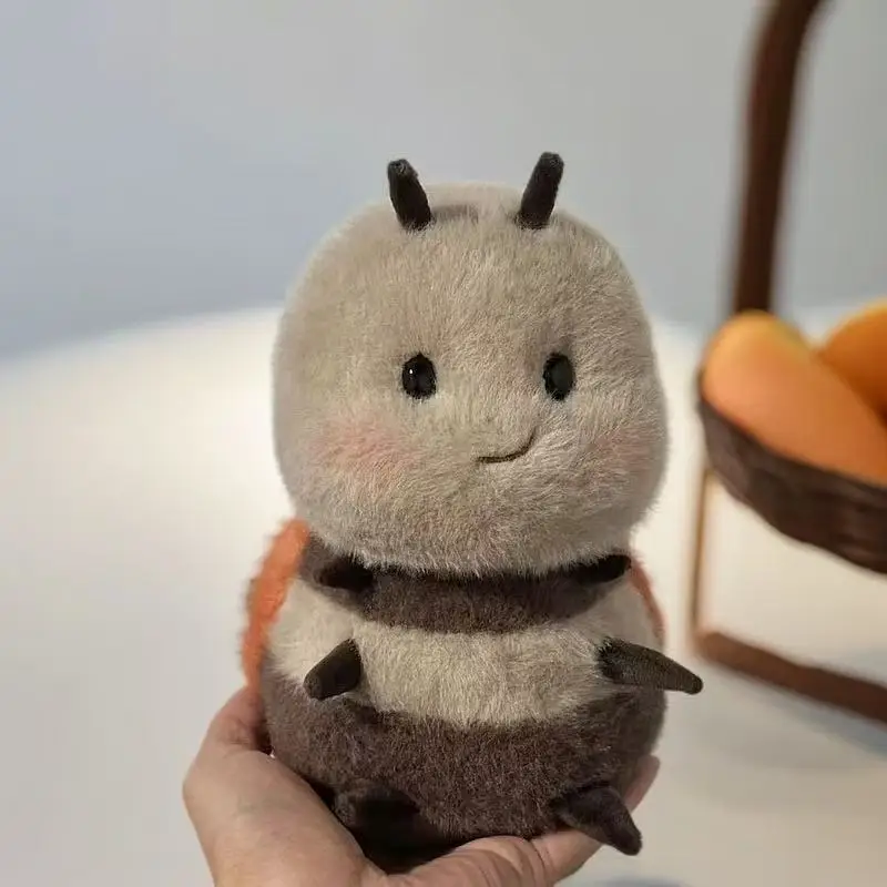 1pc 23cm/9.05in New little bee doll plush toy cute seven-star ladybug doll rag doll toss scratcher doll