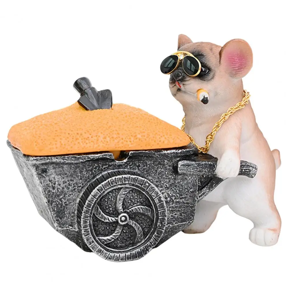 Miniature Statue Ashtray Charming Dog-shaped Ashtrays Shatterproof Easy to Desktop Decorations for A Fun Adorable Smoking