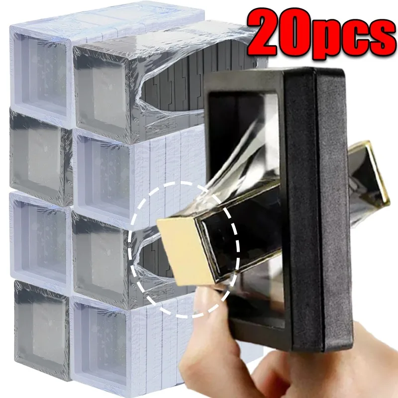 10/20pcs PE Film Jewelry Storage Box 3D Packaging Case Free Stand Floating Frame Membrane Ring Earrings Necklace Display Holder
