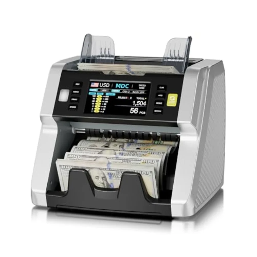 

Счетчик банкнот AL-923 с функцией определения номинала и детектирования подделок (CIS/UV/MG/IR/DD/DBL/HLF/CHN) и сенсорным экраном