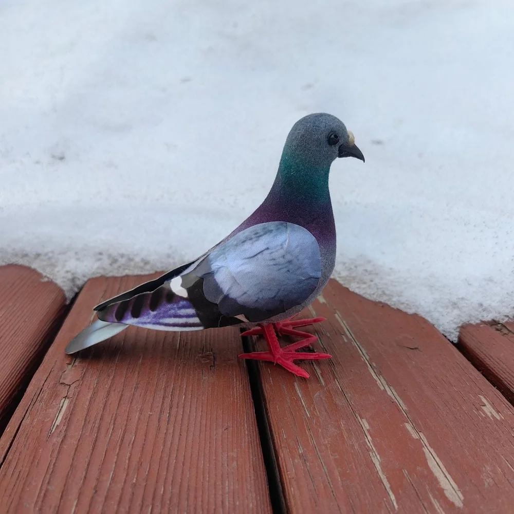 Flocked Artificial Pigeon Bird Realistic Dove Ornament For Home Garden Decoration Wedding Party Craft Decor Statues Figures