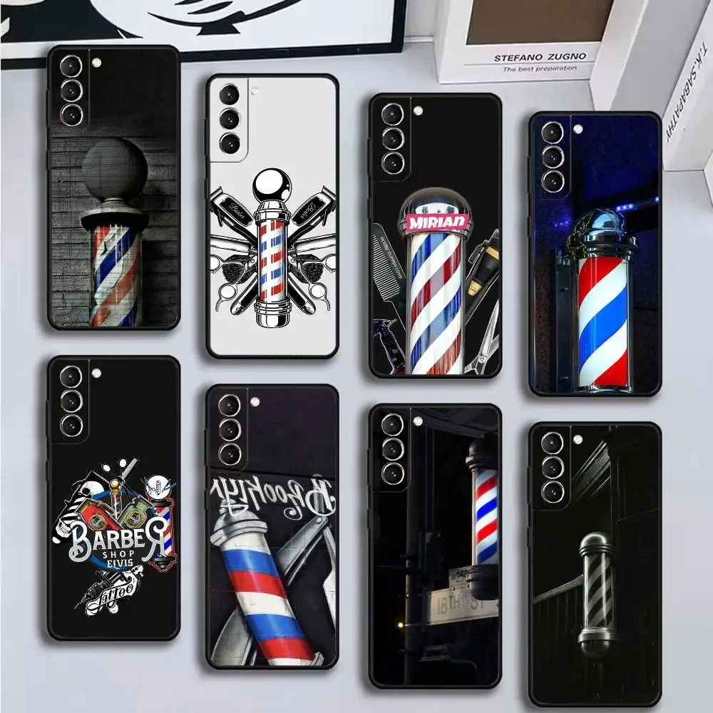 حافظة هاتف Barber Shop Hair1 لهاتف سامسونج جالاكسي A13,21s,22,31,32,52,53,71,72,73, غطاء أسود ناعم #1
