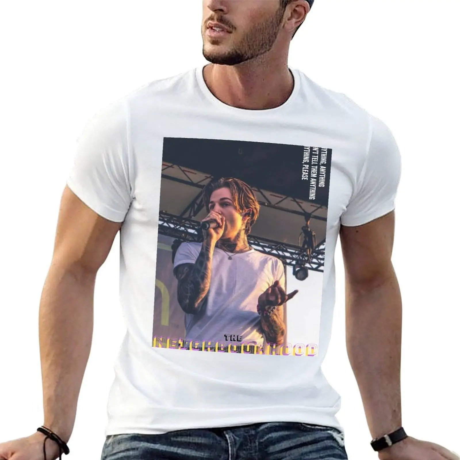 

t cotton men with The t t pack NBHD shirt 100% T-Shirt cotton prints shirt shirts