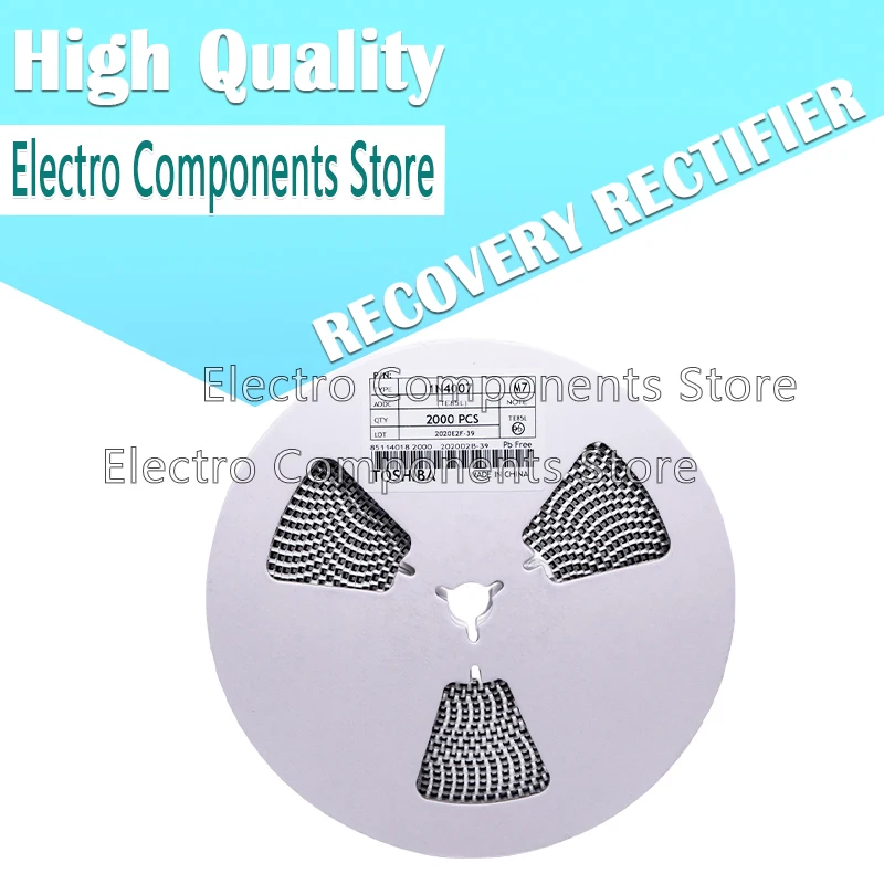 2000PCS/Tape & Reel ES2D SF24 2A/200V ES2G SF26 2A/400V ES2J SF28 2A/600V ES2M SMA SURFACE MOUNT SUPER FAST RECOVERY RECTIFIER