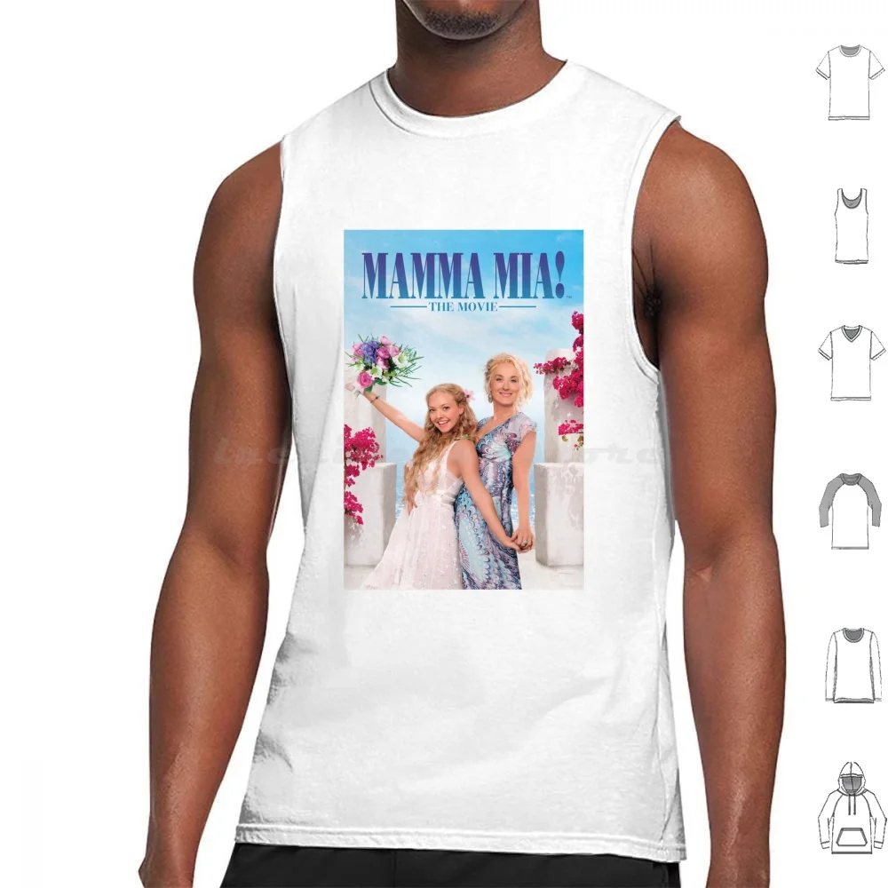 Mia Poster Sophie & Donna Tank Tops Print Cotton Sophie Donna Mia Mia Meryl Streep Amanda Seyfried Greece Greek