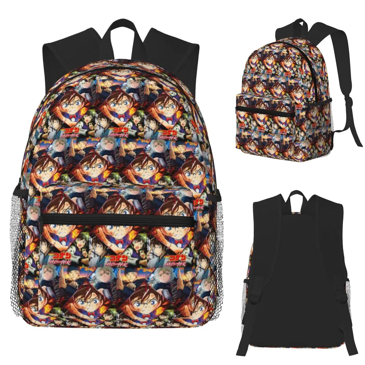 

Аниме новый детектив Конан студенческий рюкзак школьная сумка походный дорожный рюкзак для мужчин и женщин модная сумка для книг сумки на плечо