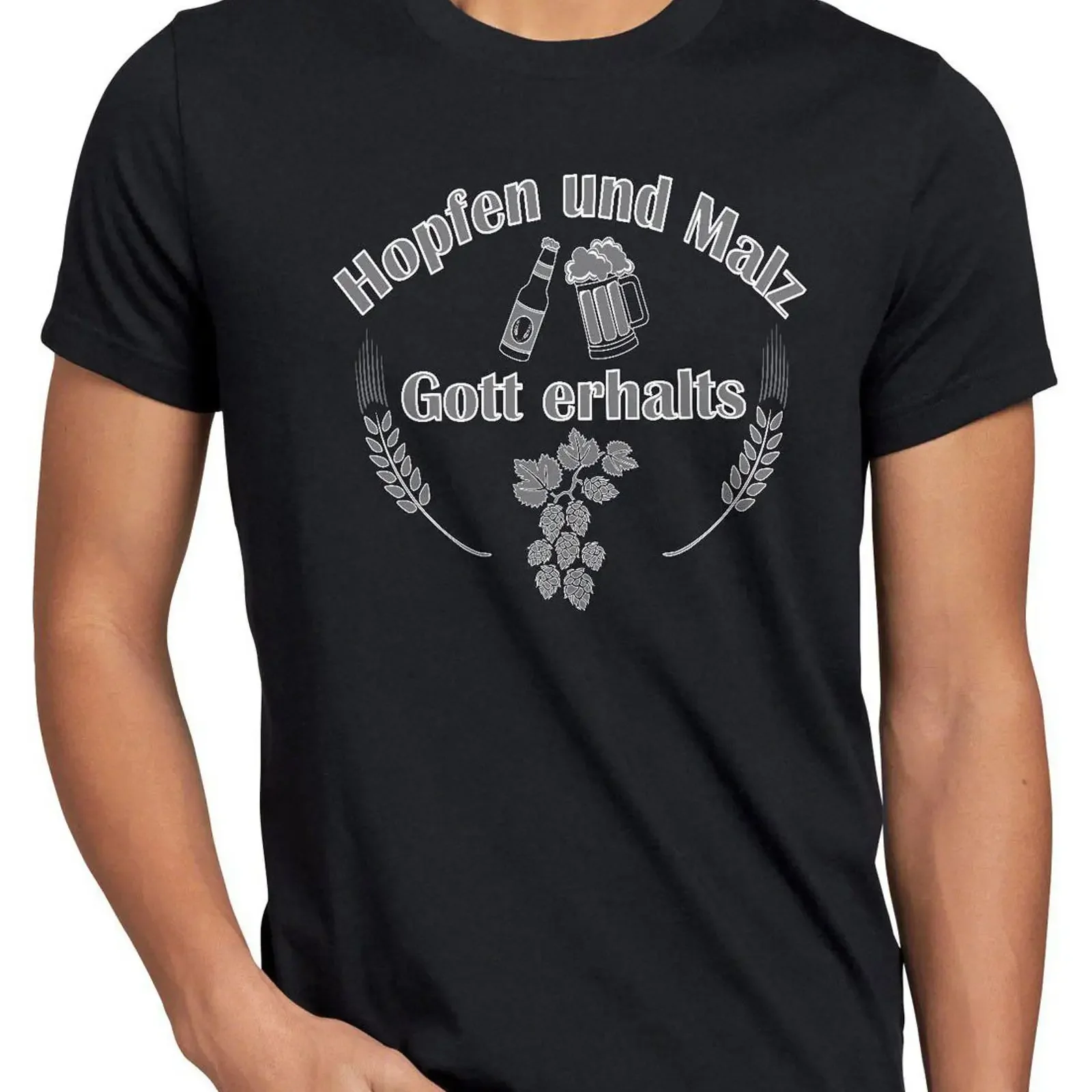 style3 T Shirt Hops Malt God preserve beer drinking Father's Day Oktoberfest Papa Dad vintage Washed Versatile graphic homme