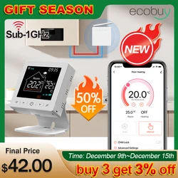 Tuya Wifi Wireless Thermostat for Gas Boiler Battery Boiler Thermostat Wifi RF Temperature Controller Alexa Google Home Alice