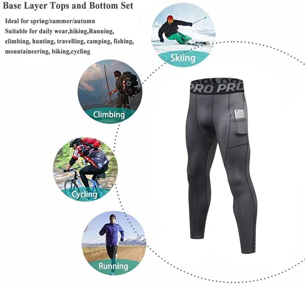 

Mens Sport Compression Pants Sportswear Leggings Running Tights Training Workout Quick Drying Athletic Trousers M-XL