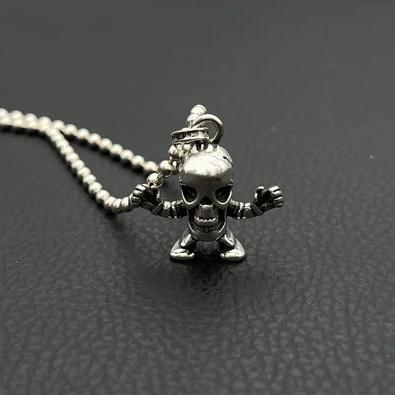 

S925 sterling silver retro small necklace European and American hip-hop personalized cross pendant classic trendy brand