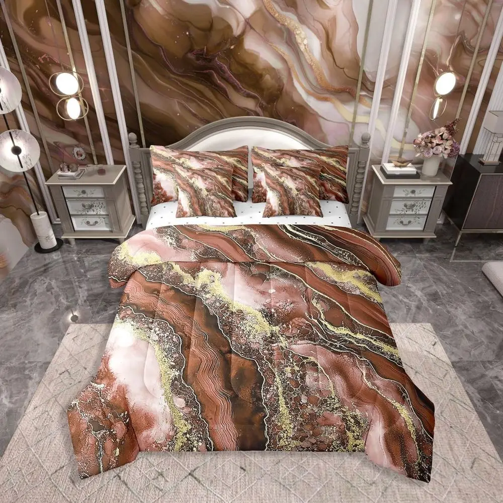 

King Size Watercolor Tie Dye Bedding Set for Kids & Teens - 7-Piece Comforter Set with Sheets and Pillowcases