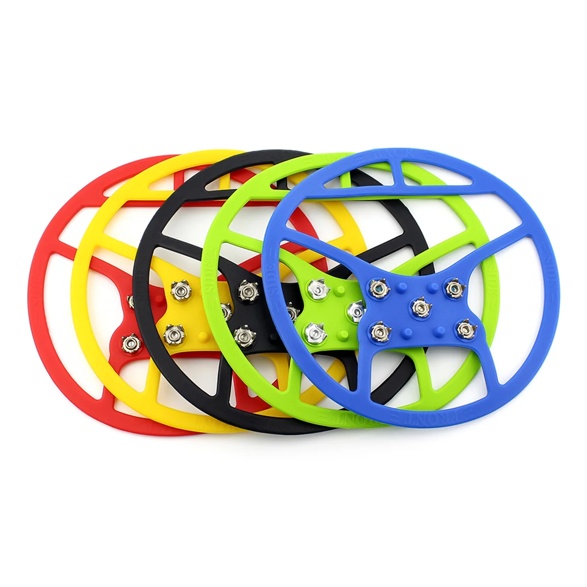 

Black Anti-Slip Shoes Crampons Covers 5 Teeth Silicone Manganese Steel Durable Snow Ice Cleats Ice Cleats for Hiking Climbing