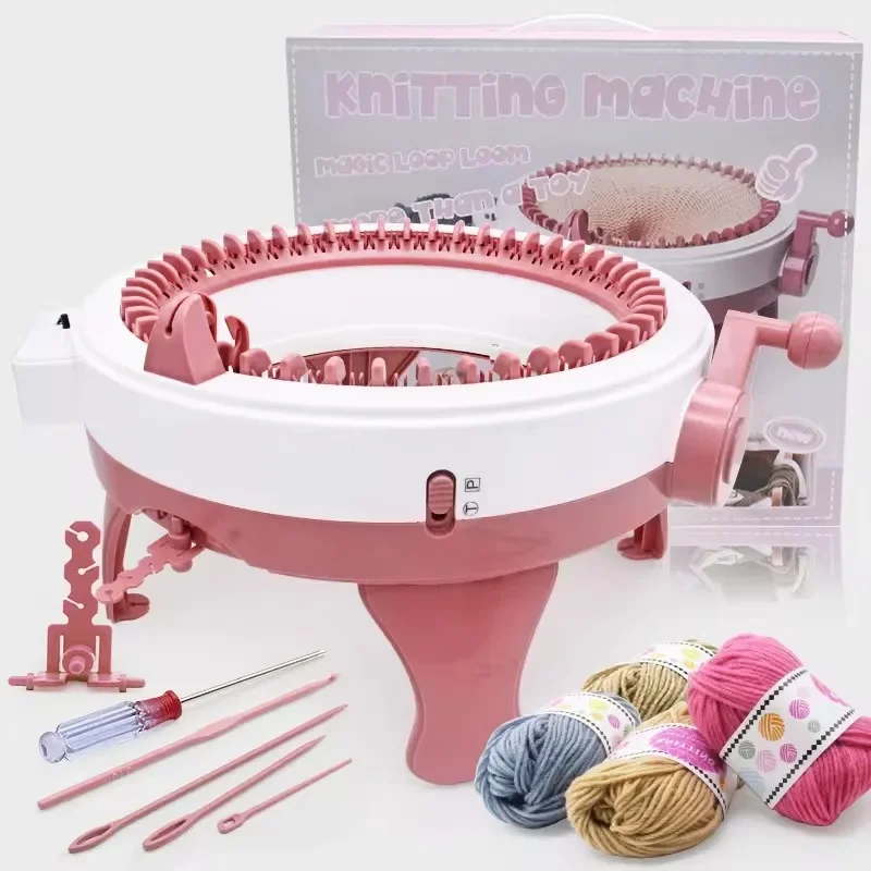 Parent-child interactive cylindrical loom large 48-pin hand convenient household knitting machine