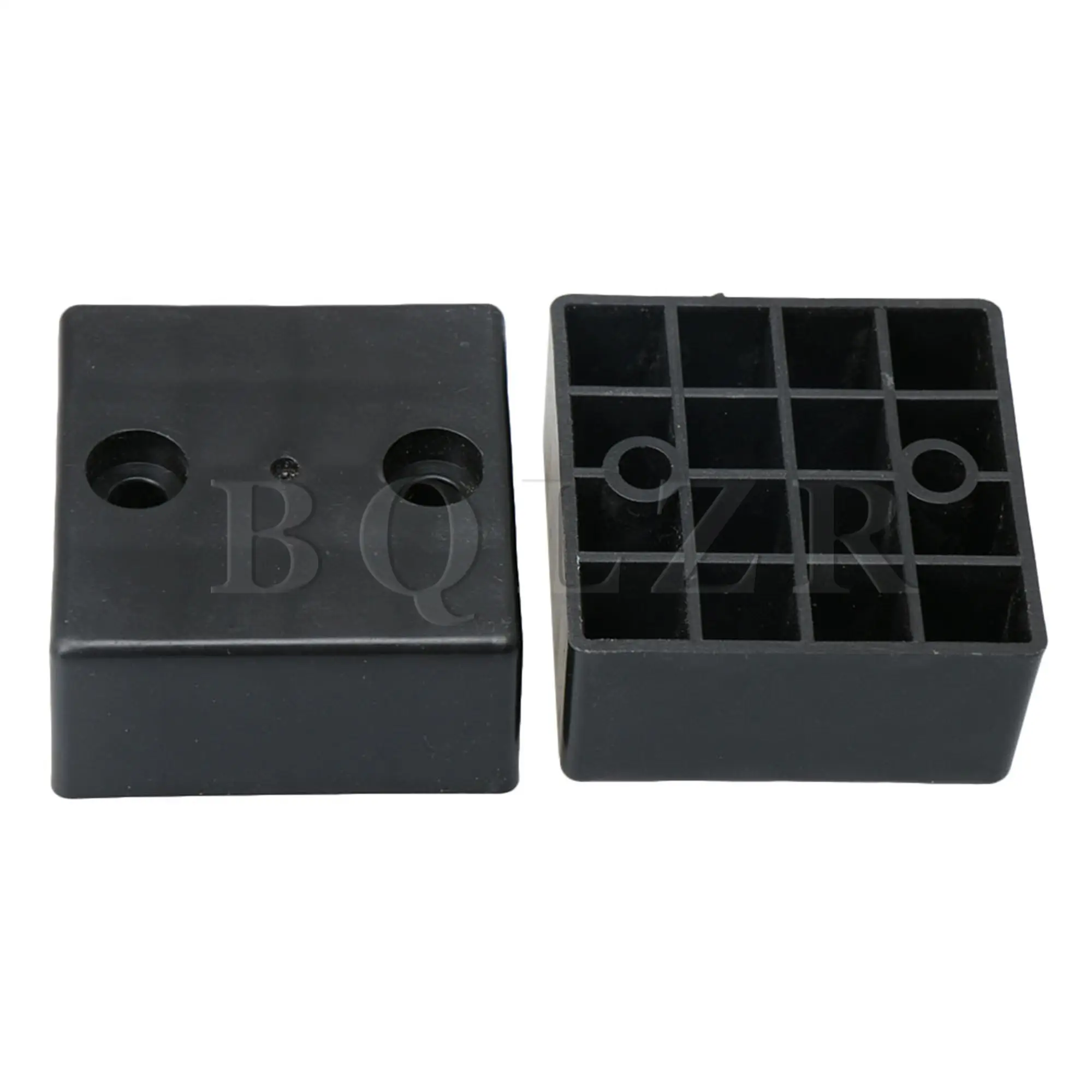 24xBQLZR 5cm Length 5cm Width 2.5cm Height Black Plastic Furniture Legs for Table Chair Sofa Cabinet Feet Floor Protection