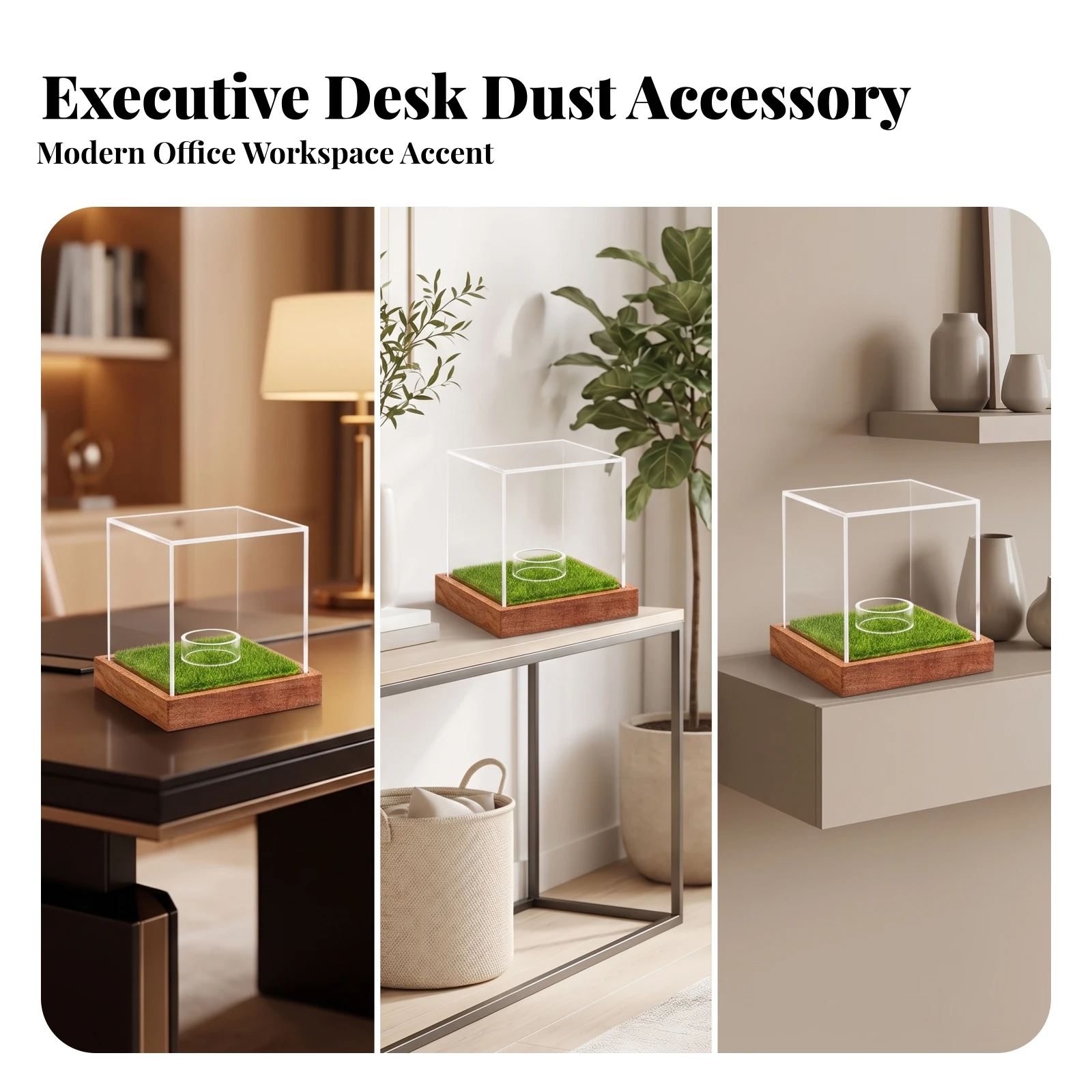Golf Ball Display Case High-Clarity Golf Ball Display Case with Wooden Base Dustproof Transparent for Collectors, Trophy Shelf