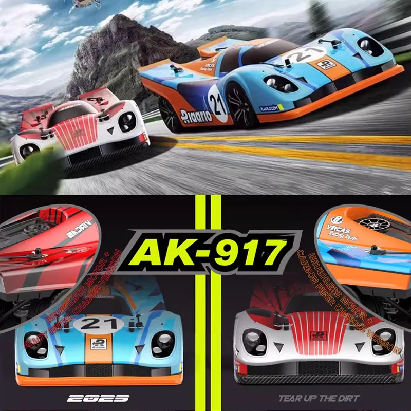 

RLAARLO Ak-917 1/10 Rc Flat Run Remote Control Electric Model Car High Speed Drift Car Supercar Racing Toy