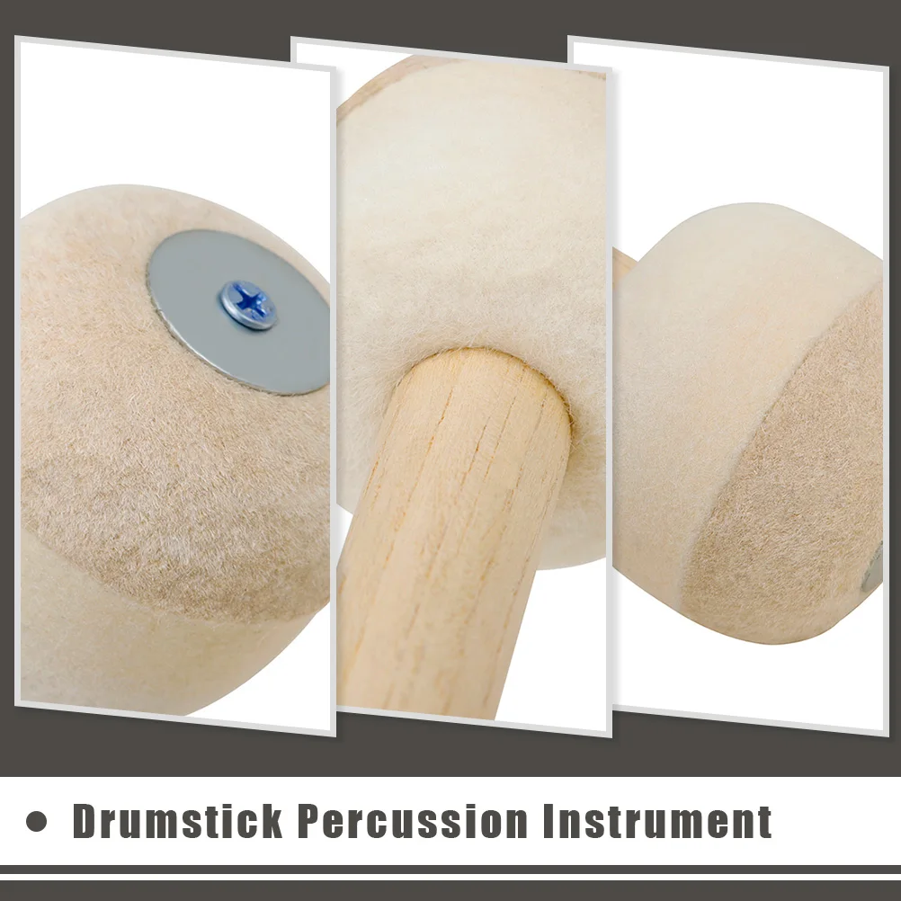 

Wooden Drumsticks Instrument with Handle Bass Supply for Snare Metal Parts Mallet