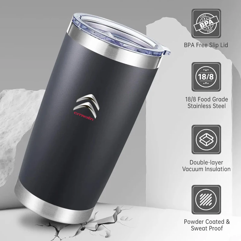 

Car Cup Holder Large Capacity Coffee Car Cup 20oz For Citroen C1 C2 C3 C4 C5 C6 C5X E-C4 C-Crosser C4 Cactus Berlingo