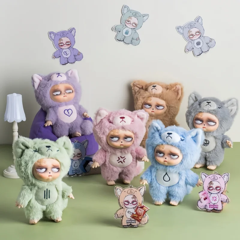 

New Sleepless Grumpipi Insomnia Rampage Series Blind Box Vinyl Face Mystery Box Macaron Pendants Decoration Toy Birthday Gift