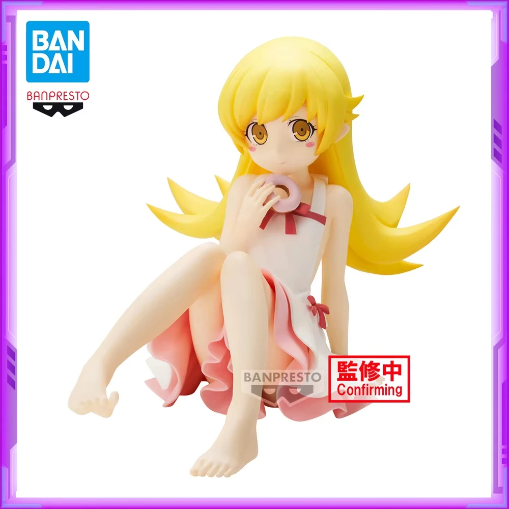 Original BANDAI Banpresto Relax time Monogatari Series Oshino Shinobu PVC Anime Figures Action Figure Model Toys Christmas Gifts