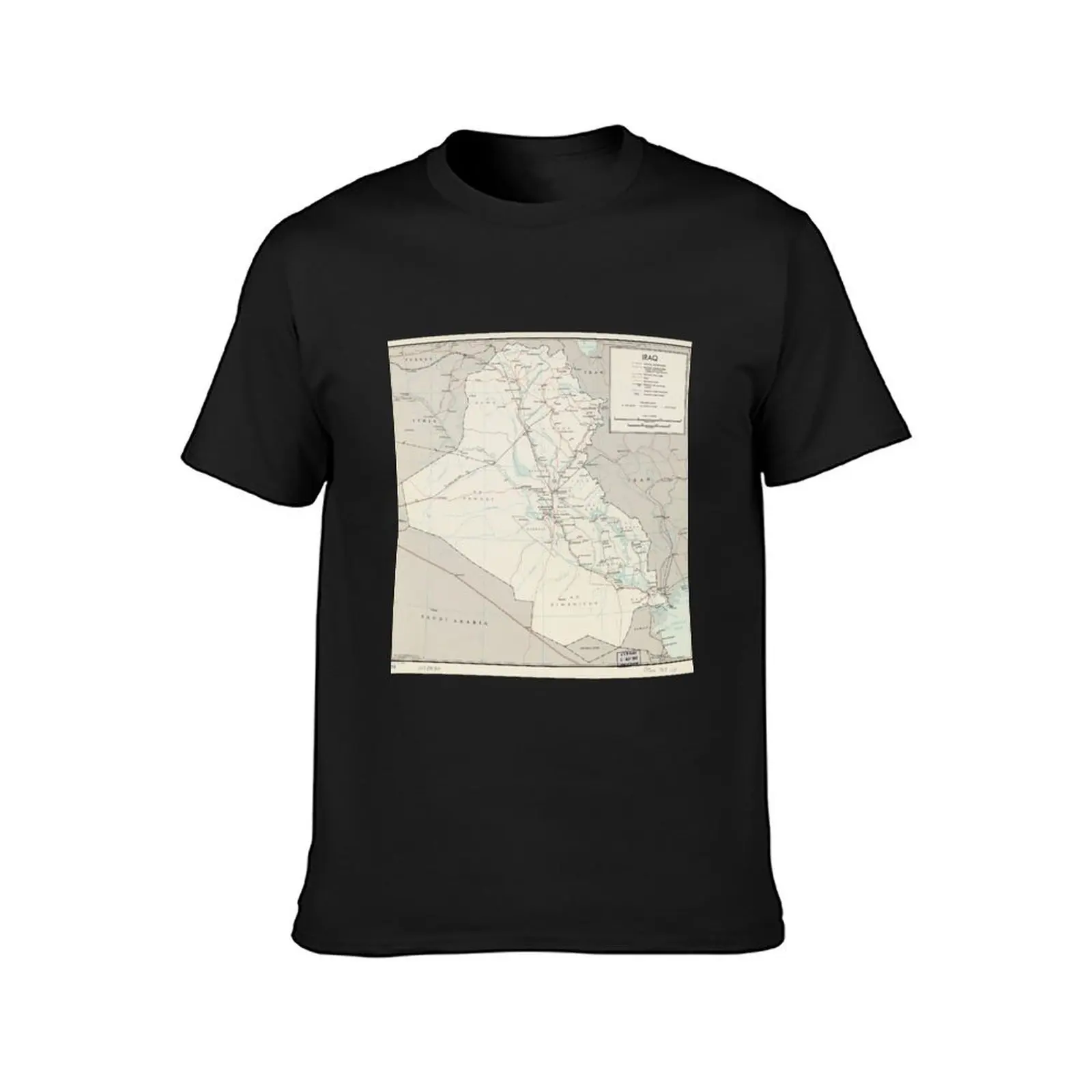 Map of Iraq (1967) T-Shirt oversizeds korean fashion mens clothes