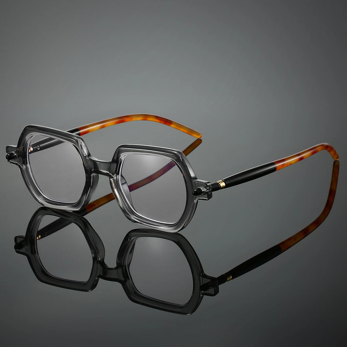 KAMMPT Vintage Polygon Optical Frames Men 2025 Fashion Blue Light Blocking Glasses Women Trendy Luxury Brand Design Eyeglasses