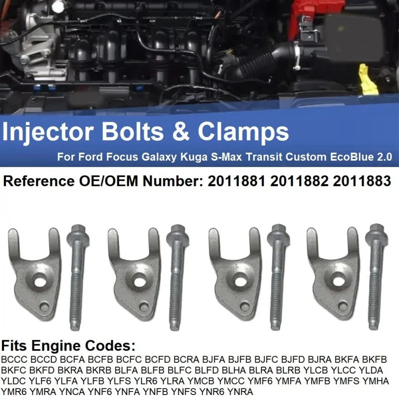 Car Fuel Injector Bolts Clamps 2011881 2011882 2011883 For Ford Focus Galaxy Transit Custom Dedicated Fuel Injector Bolts Clamps