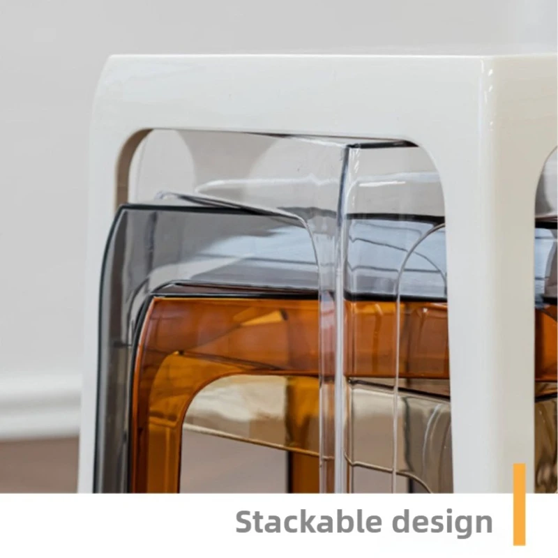 Mesas para café de sala de estar, mesa auxiliar nórdica transparente de acrílico, escritorios minimalistas de ángulo cuadrado, muebles de noche para mesita de noche