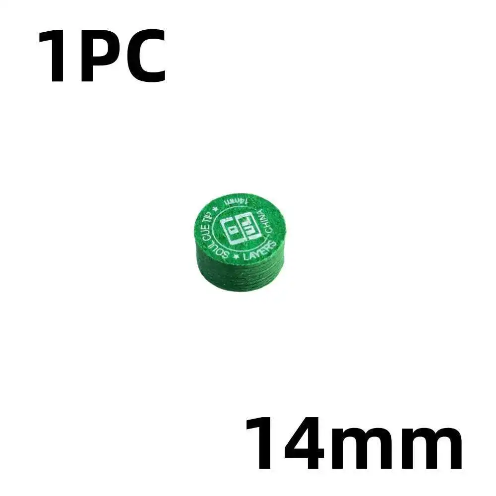 14mm Billiards Pool Cue Tips For Billiard Soul Cue Head Snooker Tips 8 Layers M/H Hardness