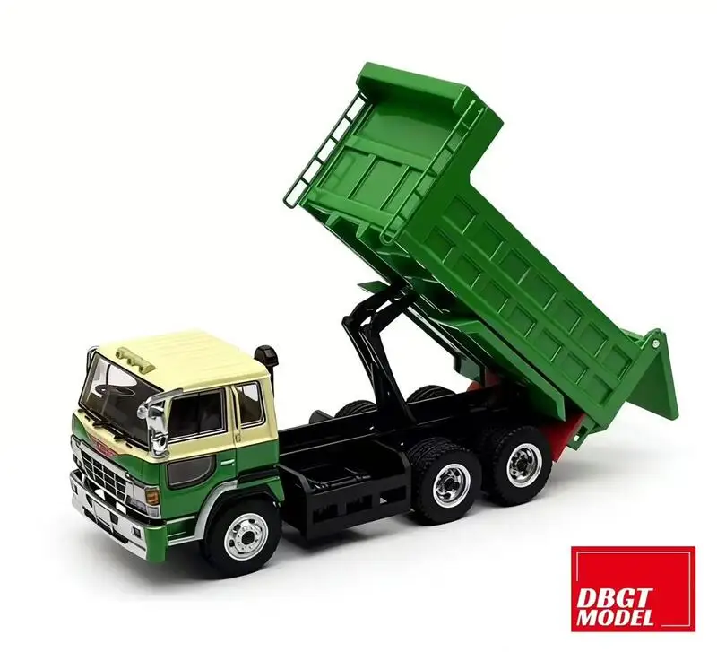 DBGT 1:64 Camión Volquete Hino Blanco y Verde, Modelo iecast