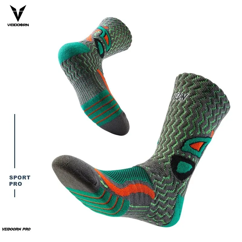 1/3 Paar Sportsocken mit Frottee-Sohle für Herren US9-12, atmungsaktive, rutschfeste Basketball-Crew-Socken, feuchtigkeitsableitende Sportsocken – Detail 10