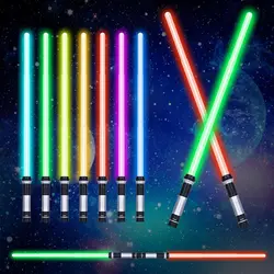 2PCS Laser Lightsaber LED Light Up Sword Boy Gril Toys Sword Cosplay Bow Toy Double Light Saber Sword With Sound Xmas Gifts