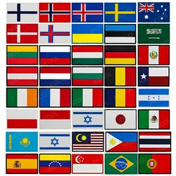 US UK France Germany Russia Czech Canada Spain Australia Norway Poland Bulgaria Ukraine Brazil Patches 3D PVC Rubber Flag Patch